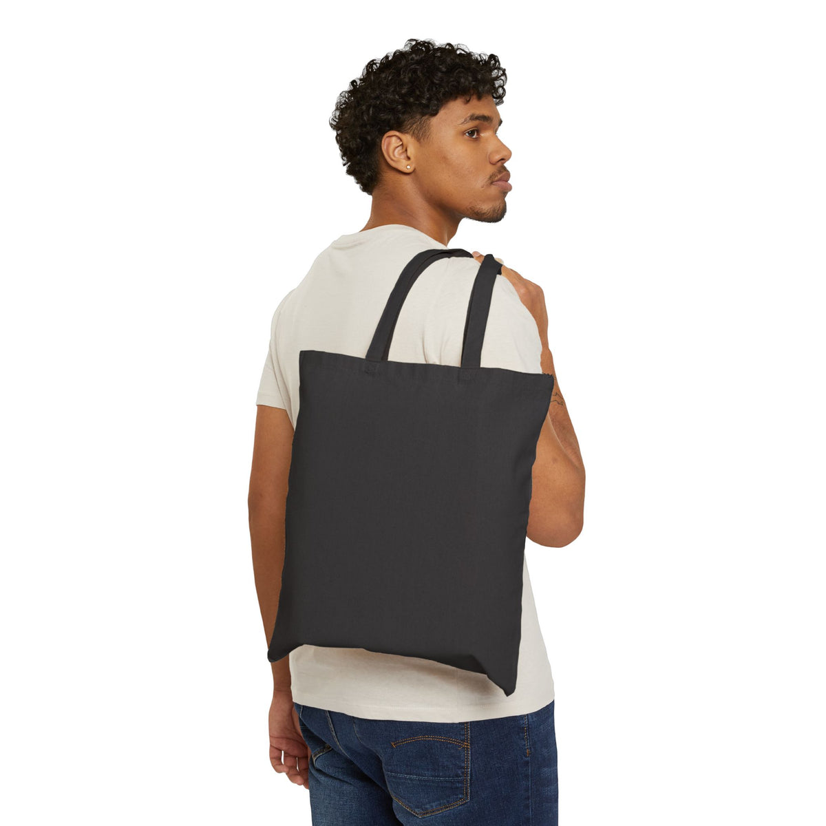Veiled Crossroads Black Canvas Tote — Danielle Durga