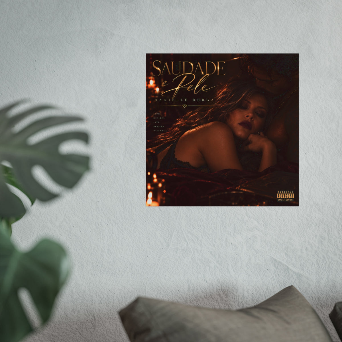 Saudade e Pele 16×16 matte poster product mockup